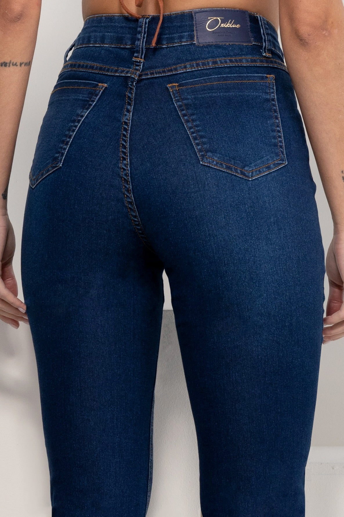 Cal A Jeans Feminina Skinny Azul M Dio F Oxiblue Jeans