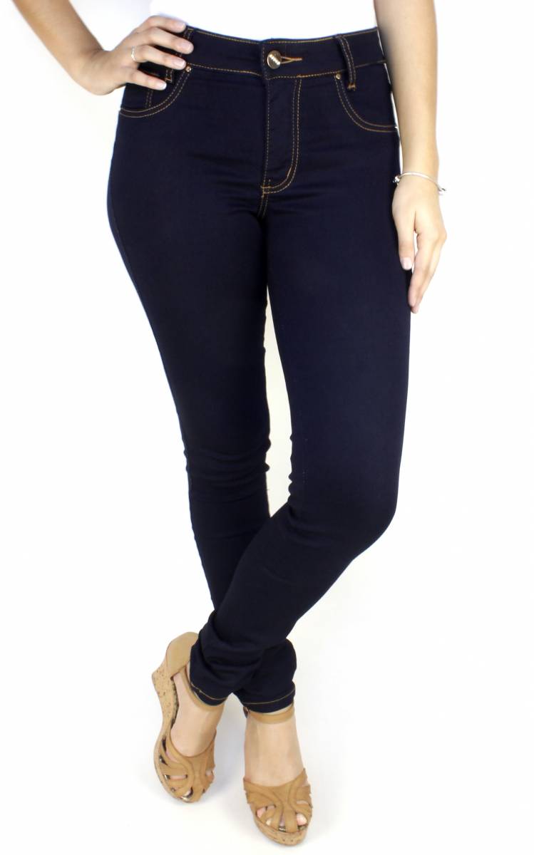 calça jeans laranja feminina