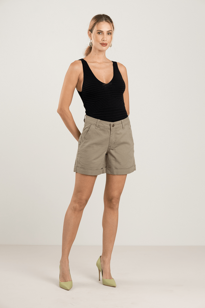 Bermuda Caqui Feminina