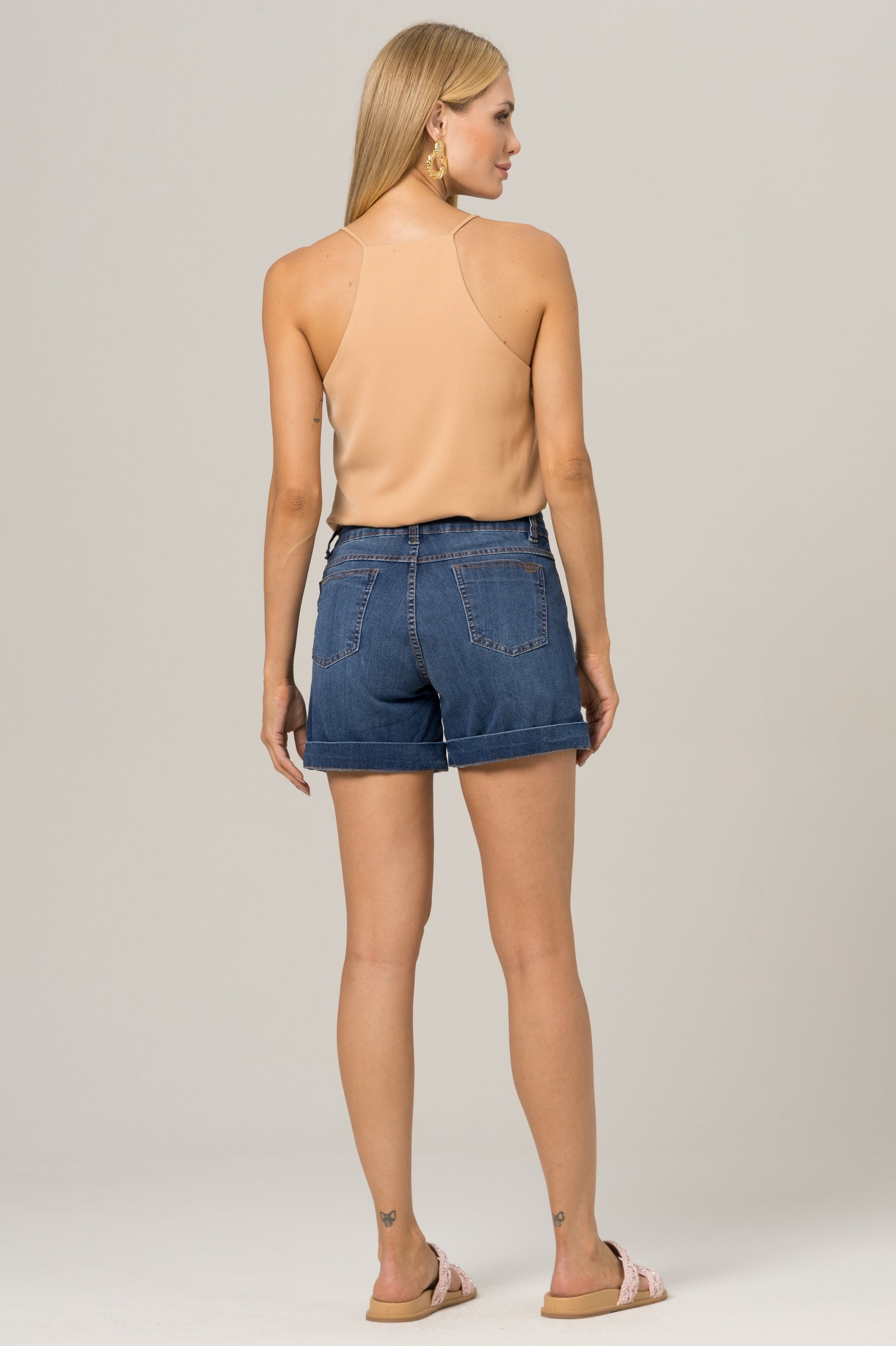 Blue Effect Mädchen Jeans Bermuda - Mit Festem Beinumschlag Und Gummibund