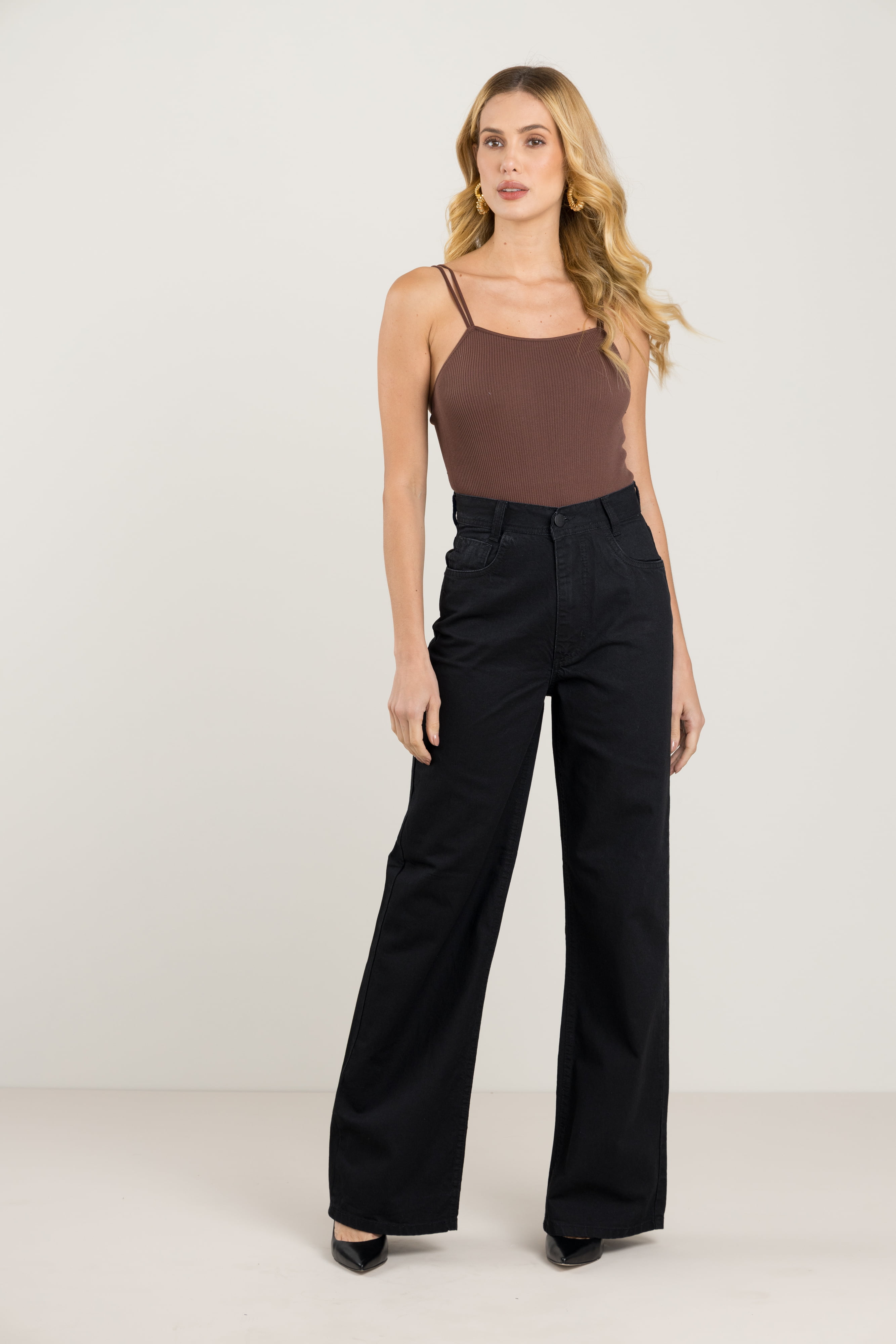 Calça Pantalona Preta F2023153