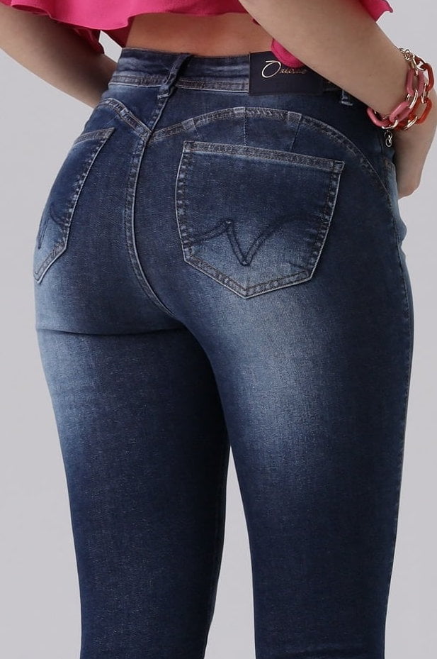 Calça Jeans Skinny Levanta Bumbum F2022176 - Oxiblue Jeans