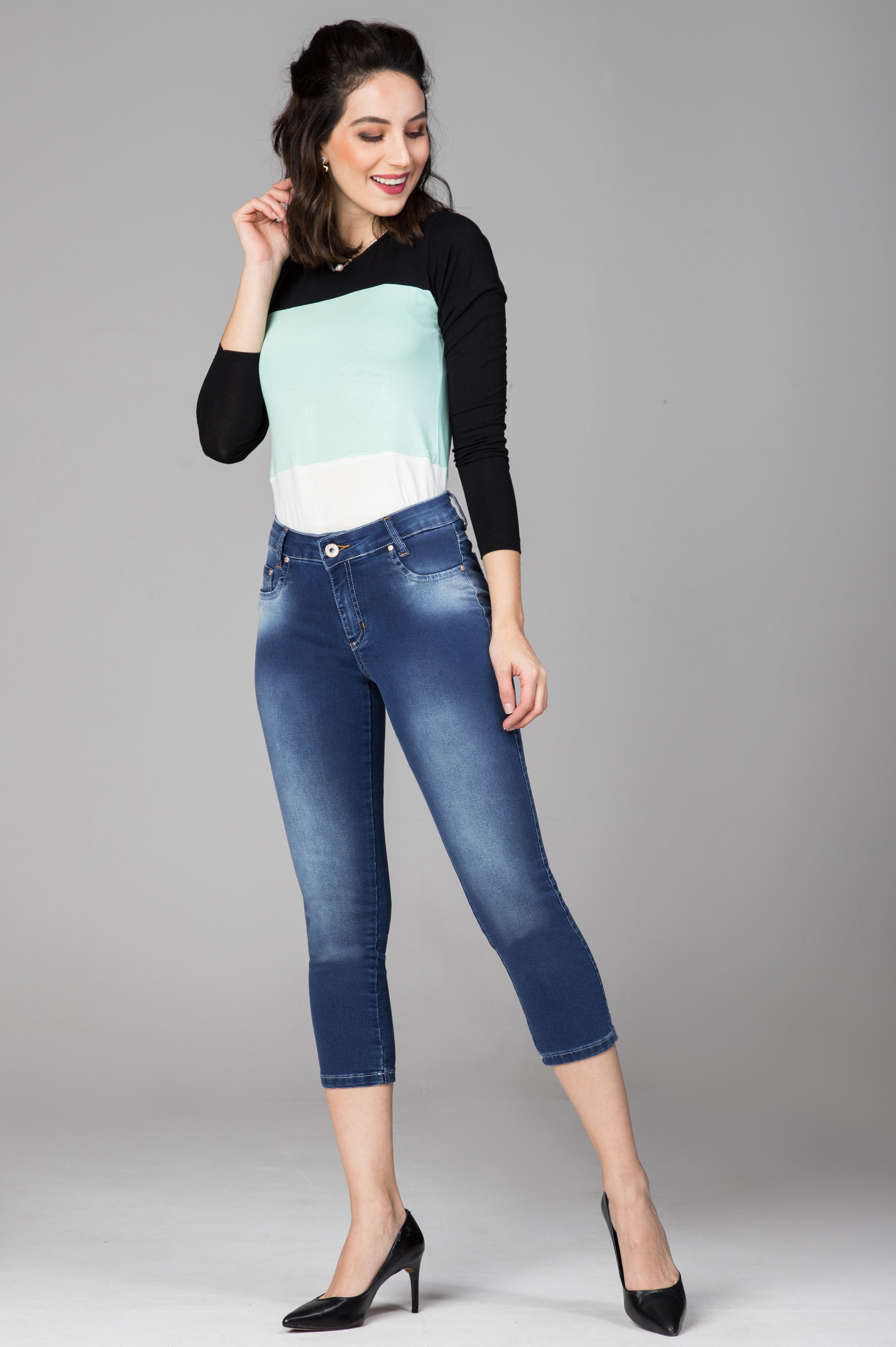 Calça Feminina Cropped Jeans CP013