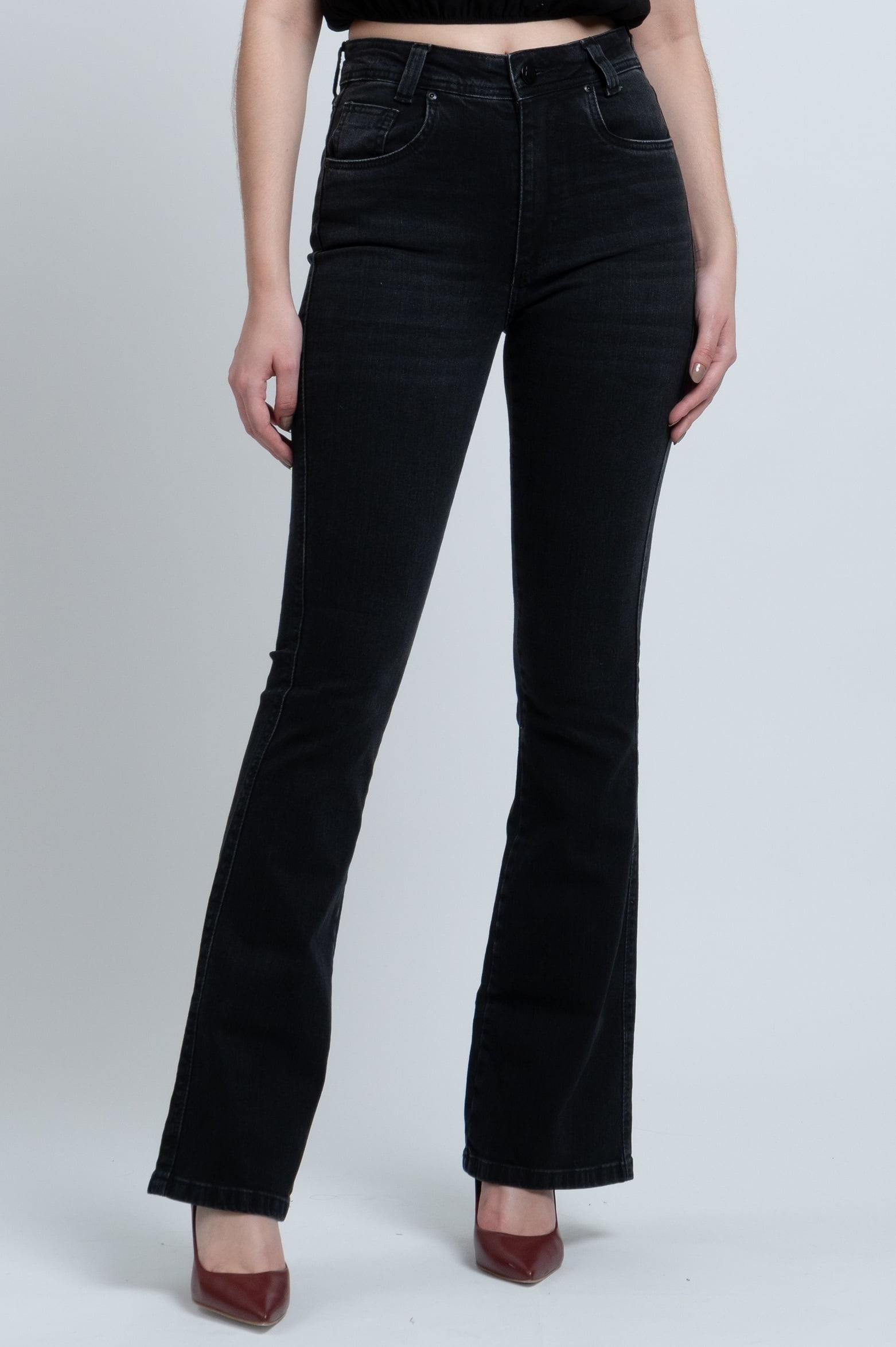 Calça Flare Jeans Black Estonada F24027