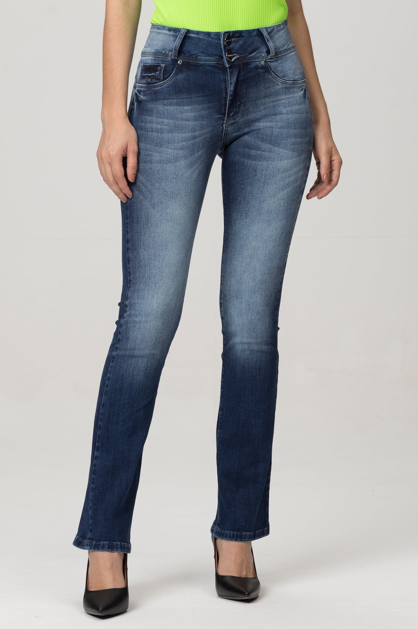 Calça Flare Jeans Feminina Levanta Bumbum F2021811