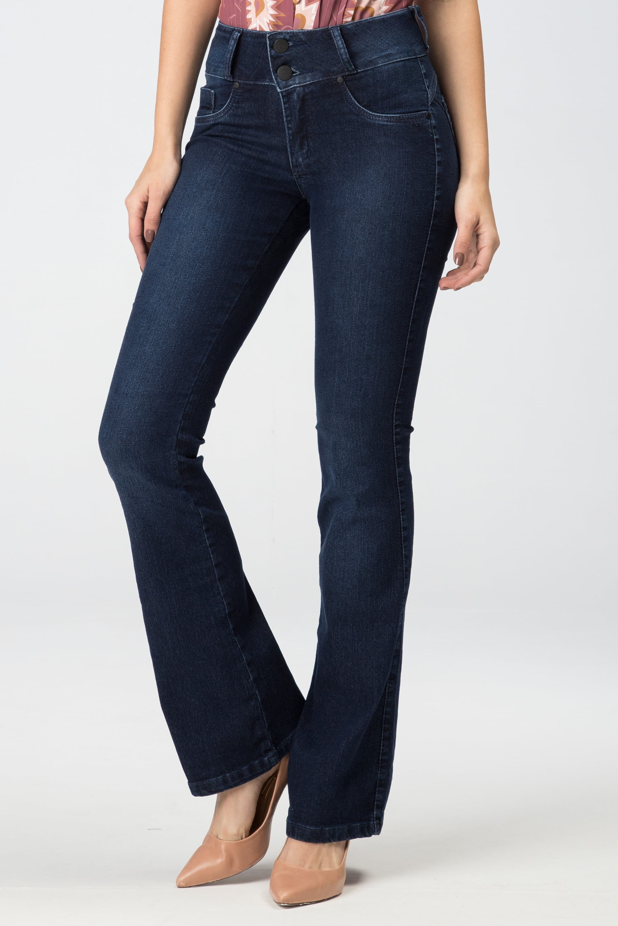 Calça Feminina Preta Skinny F2301002 - Oxiblue Jeans