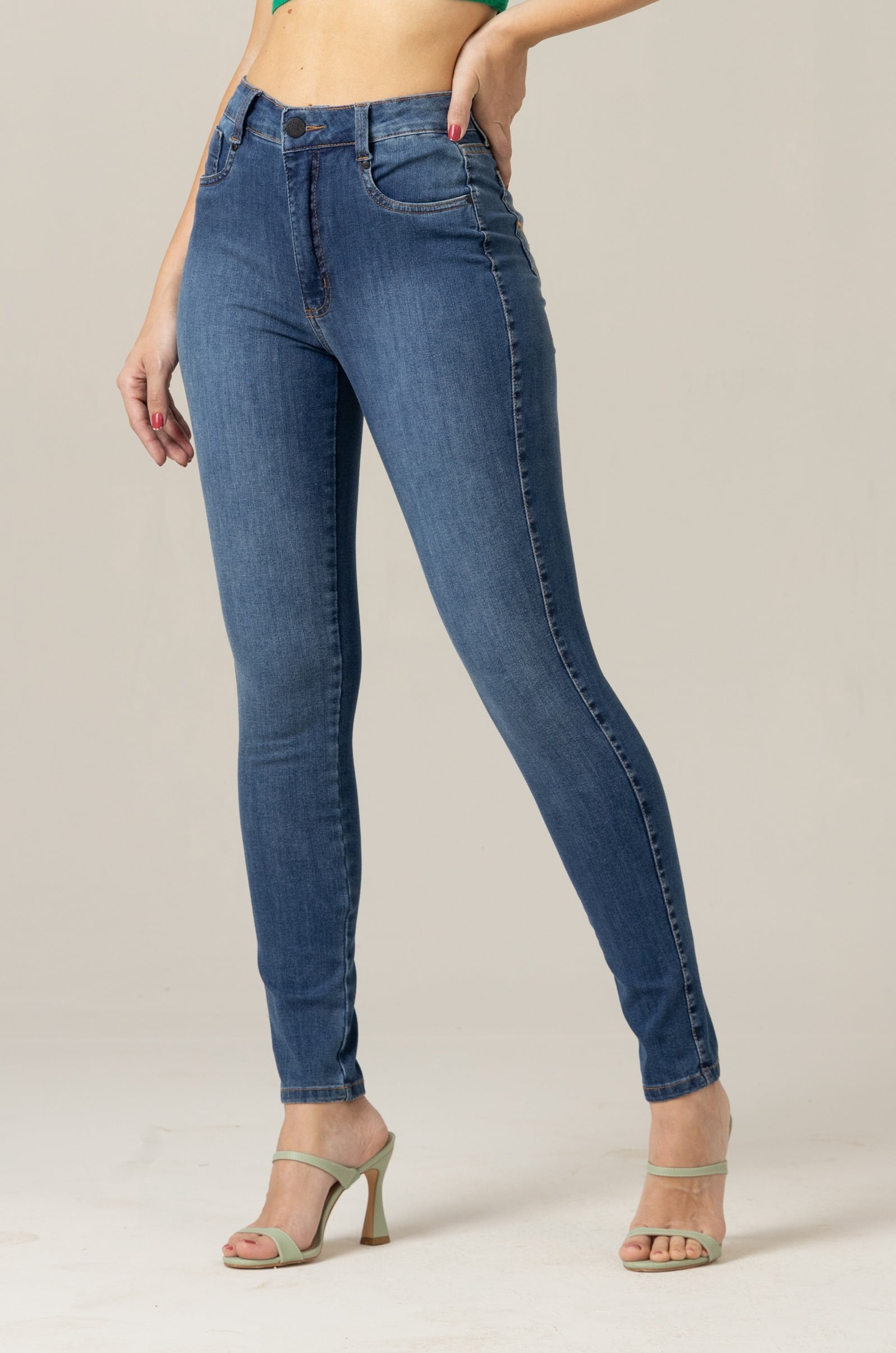 Calça Jeans Feminina Azul Médio F2023093