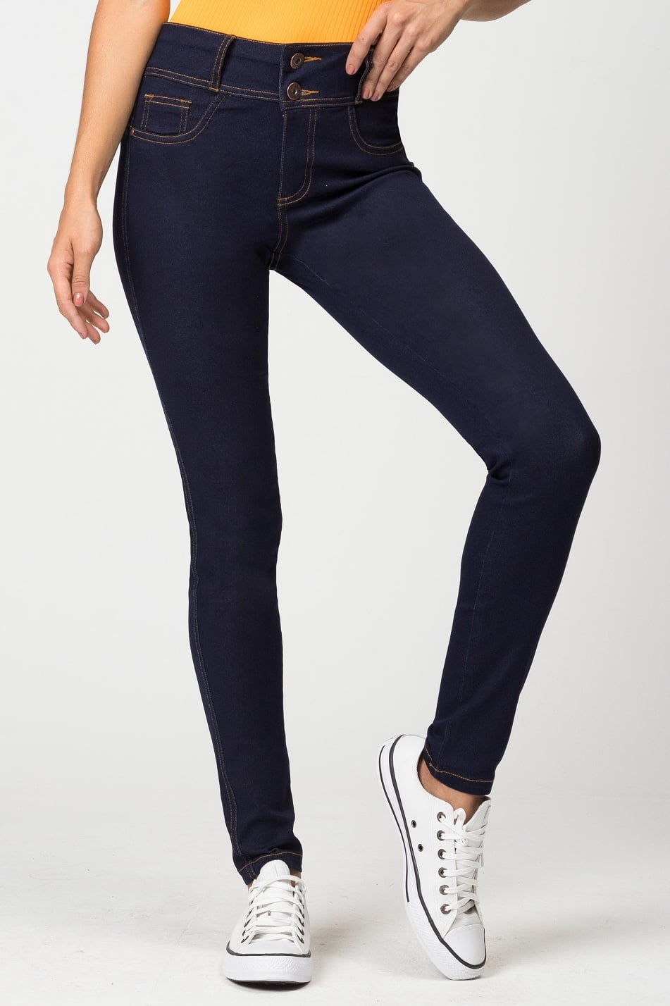Calça Jeans Skinny Feminina Escura 