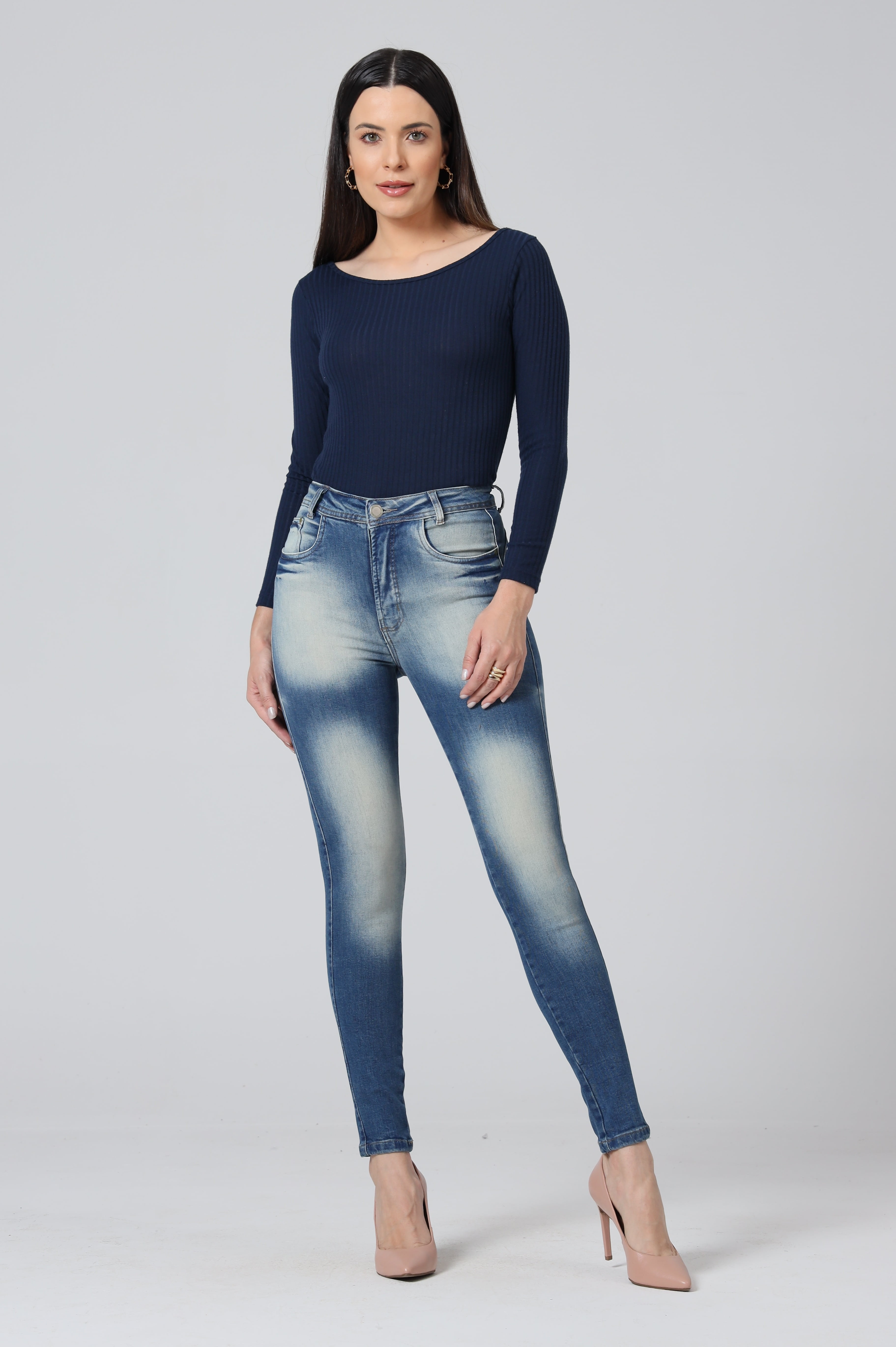 Calça Jeans Feminina Levanta Bumbum F2022139 - Oxiblue Jeans