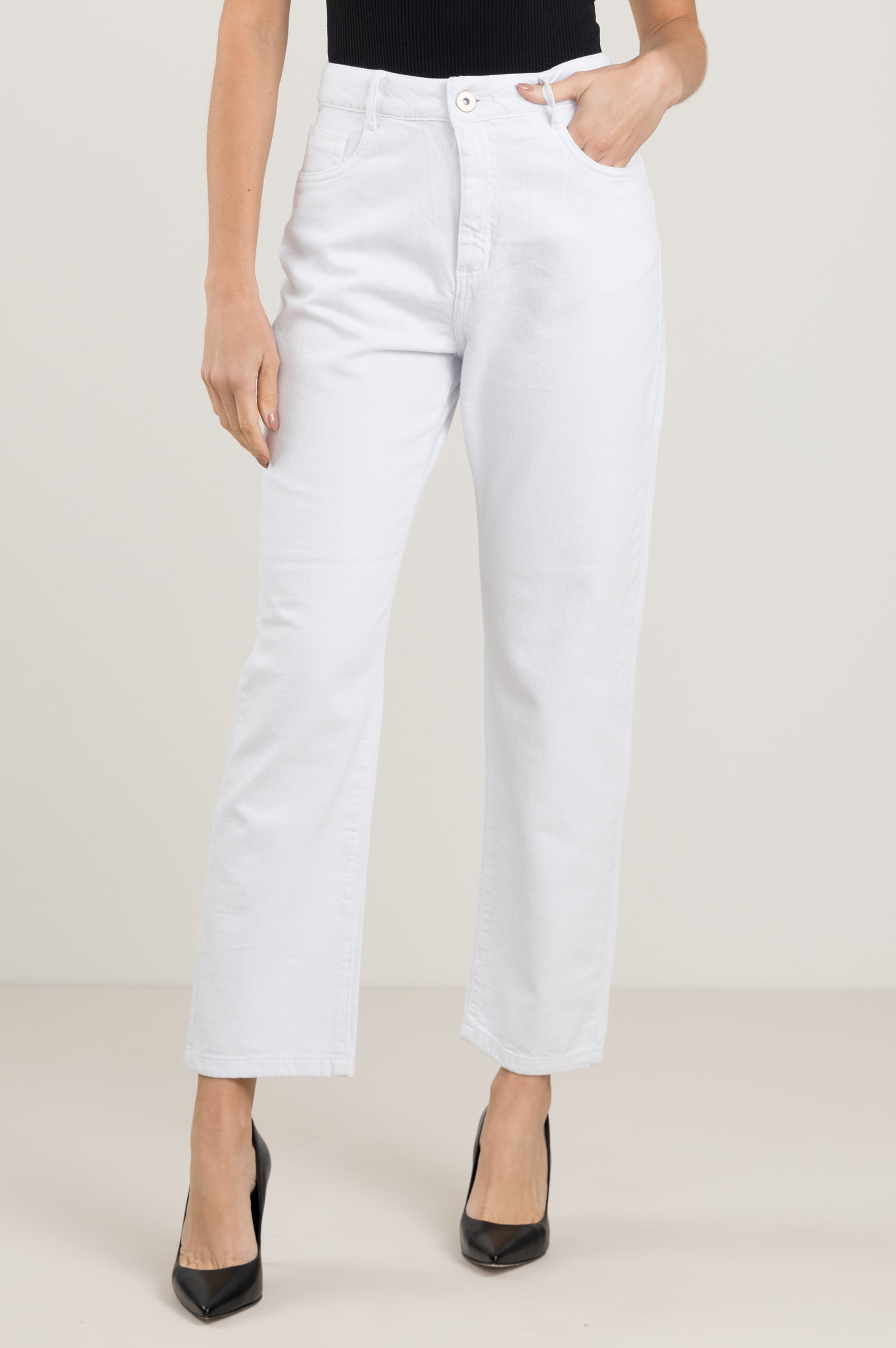 Calça mom branca