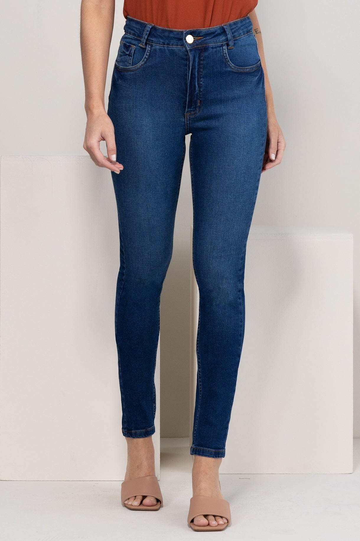 Calça Jeans Feminina Escura - Oxiblue Jeans