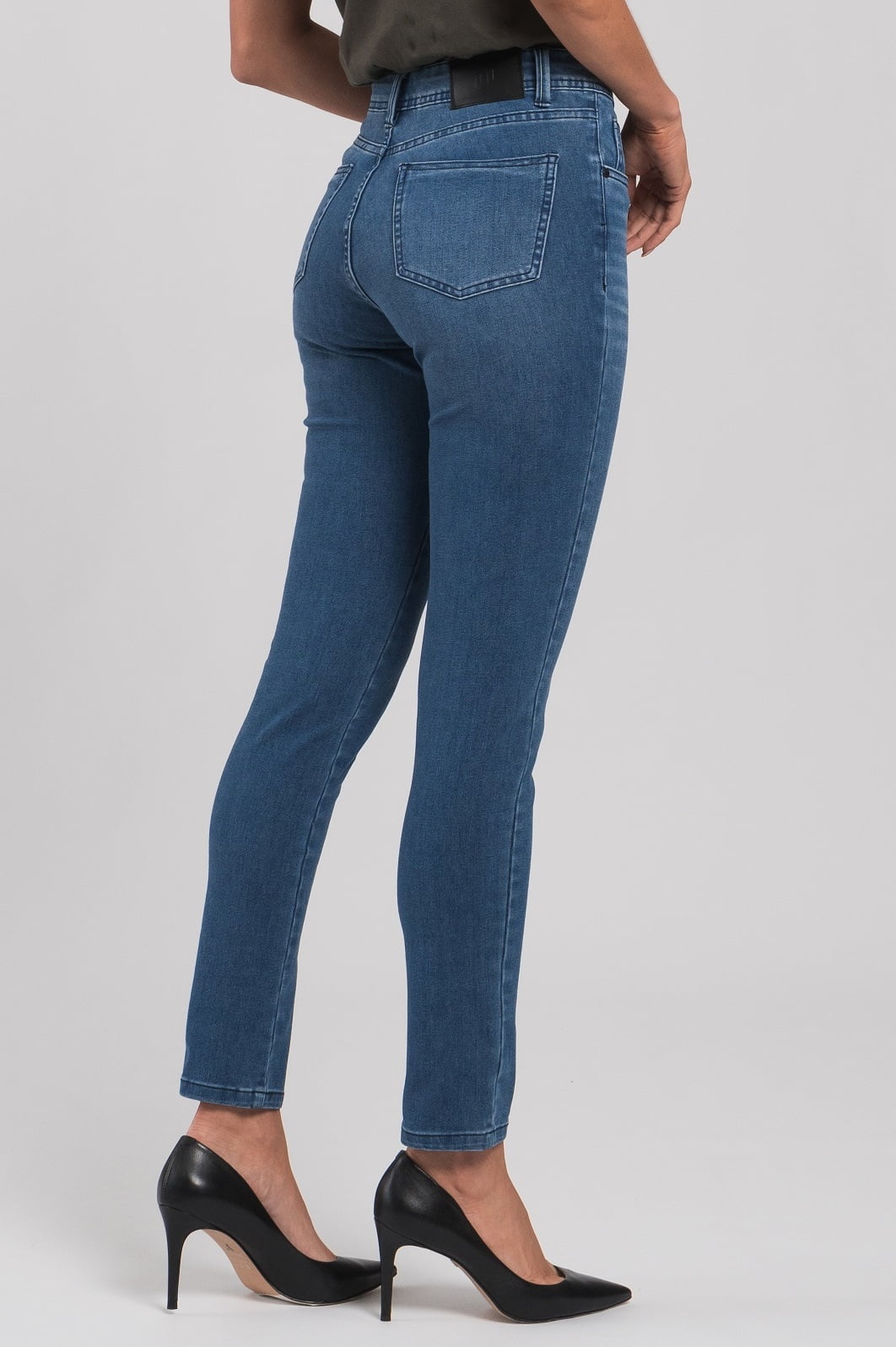 Calça Jeans Feminina Skinny Azul Médio F2023004