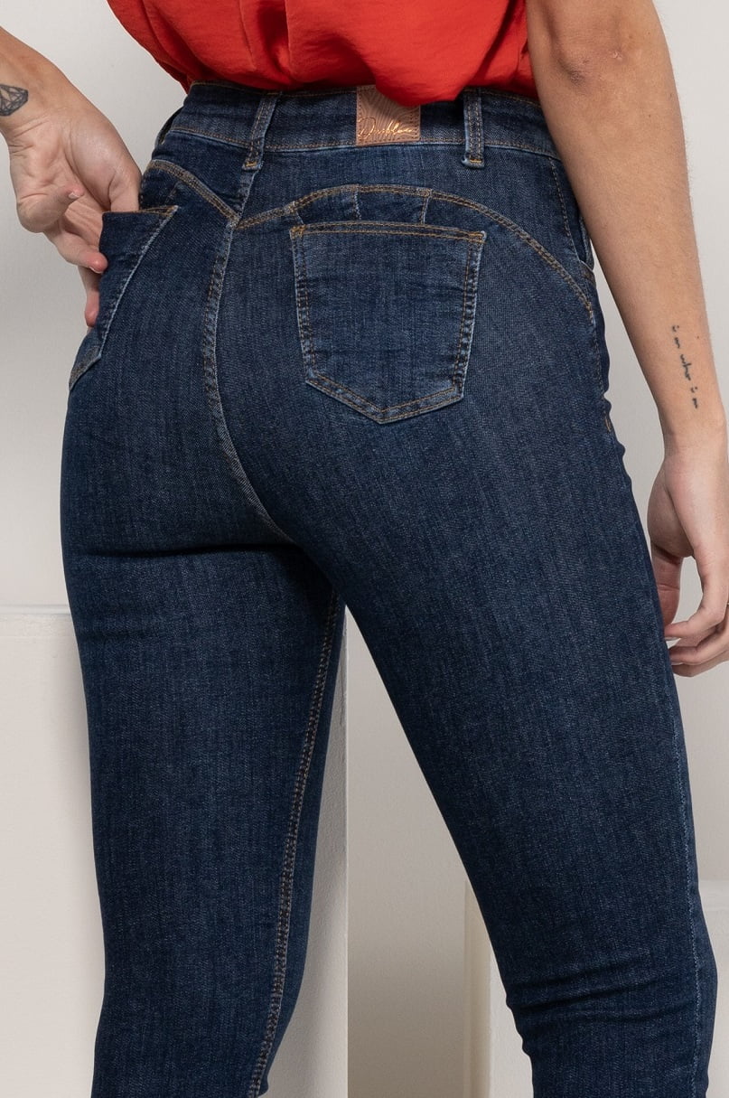 Calça Jeans Feminina Skinny Escura F2023011 - Oxiblue Jeans