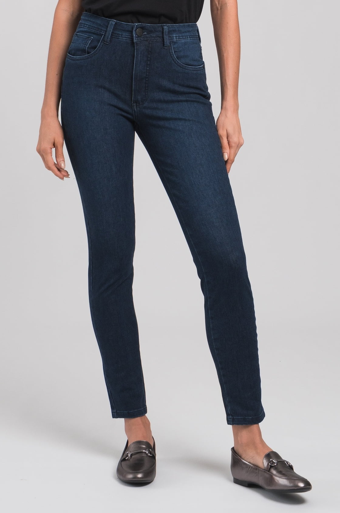 Calça Jeans Feminina Skinny Escura F2023003