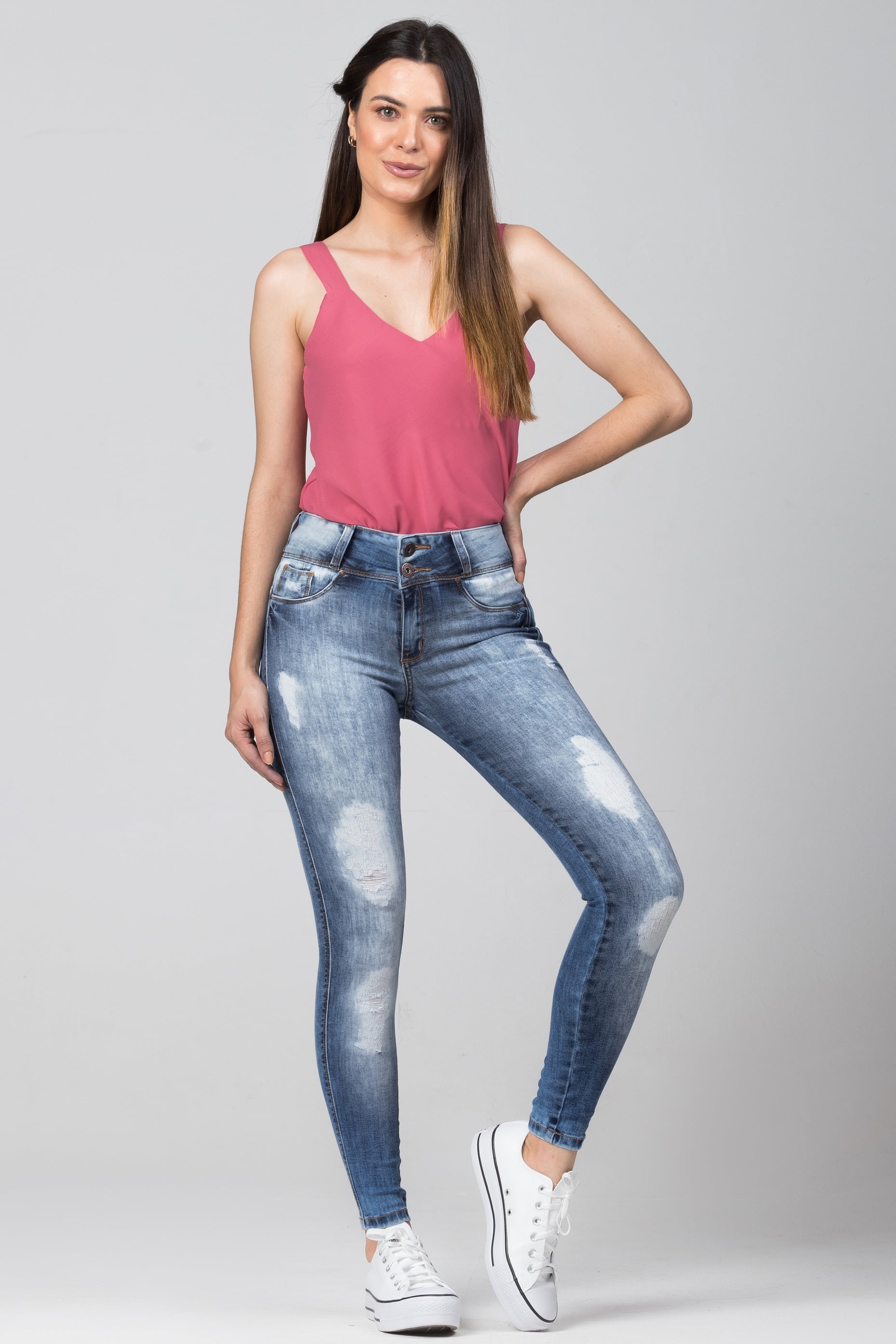 Calça Jeans Feminina Skinny Levanta Bumbum F2021816