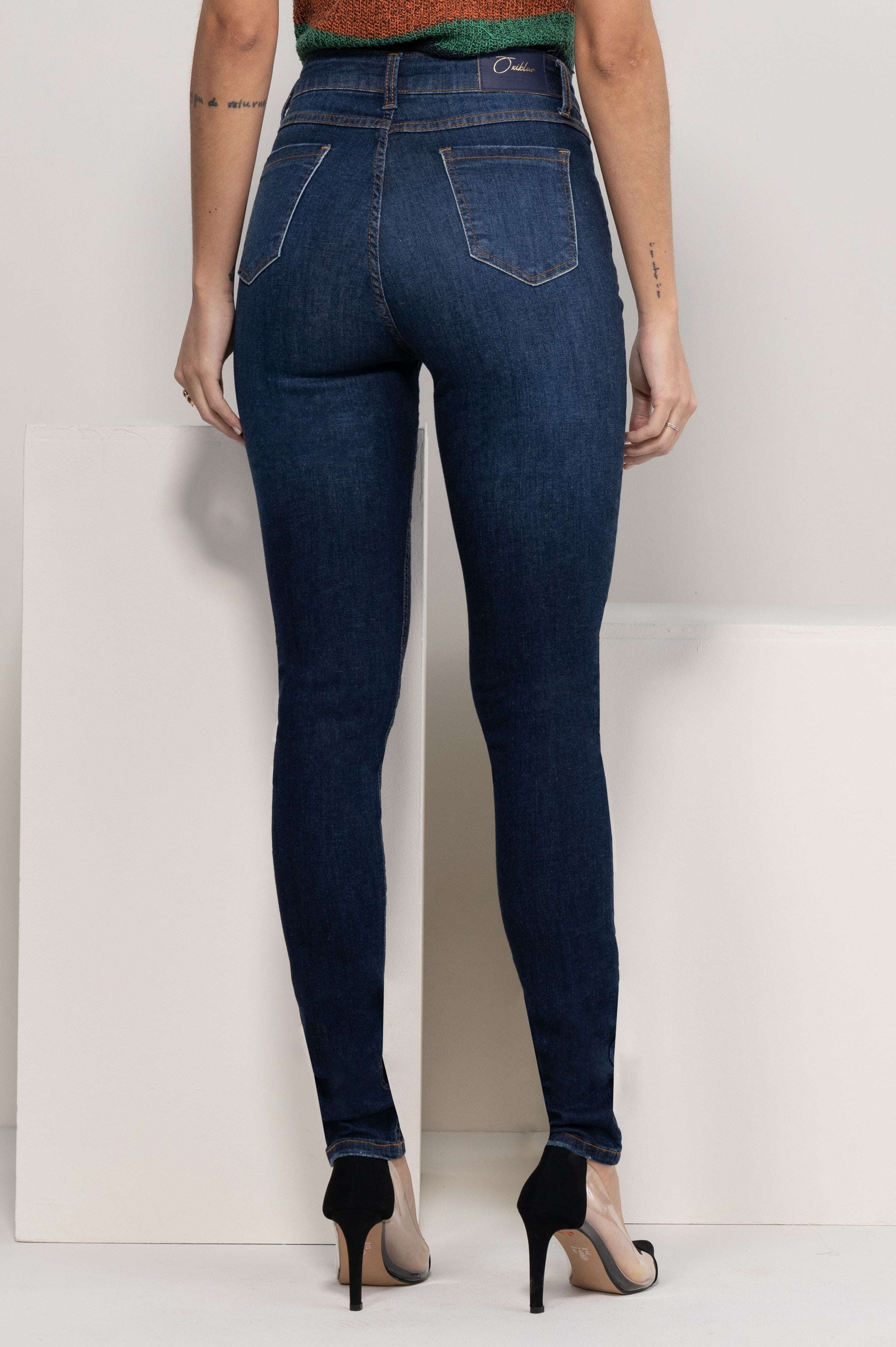 Calça Jeans Feminina Skinny Push Up Azul claro F2856 - Oxiblue Jeans