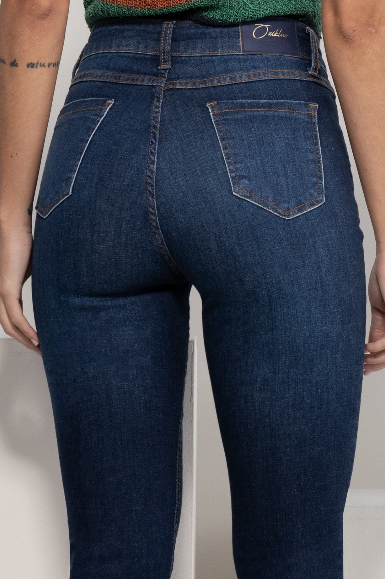 Calça Jeans Feminina Skinny Escura F2023038 - Oxiblue Jeans