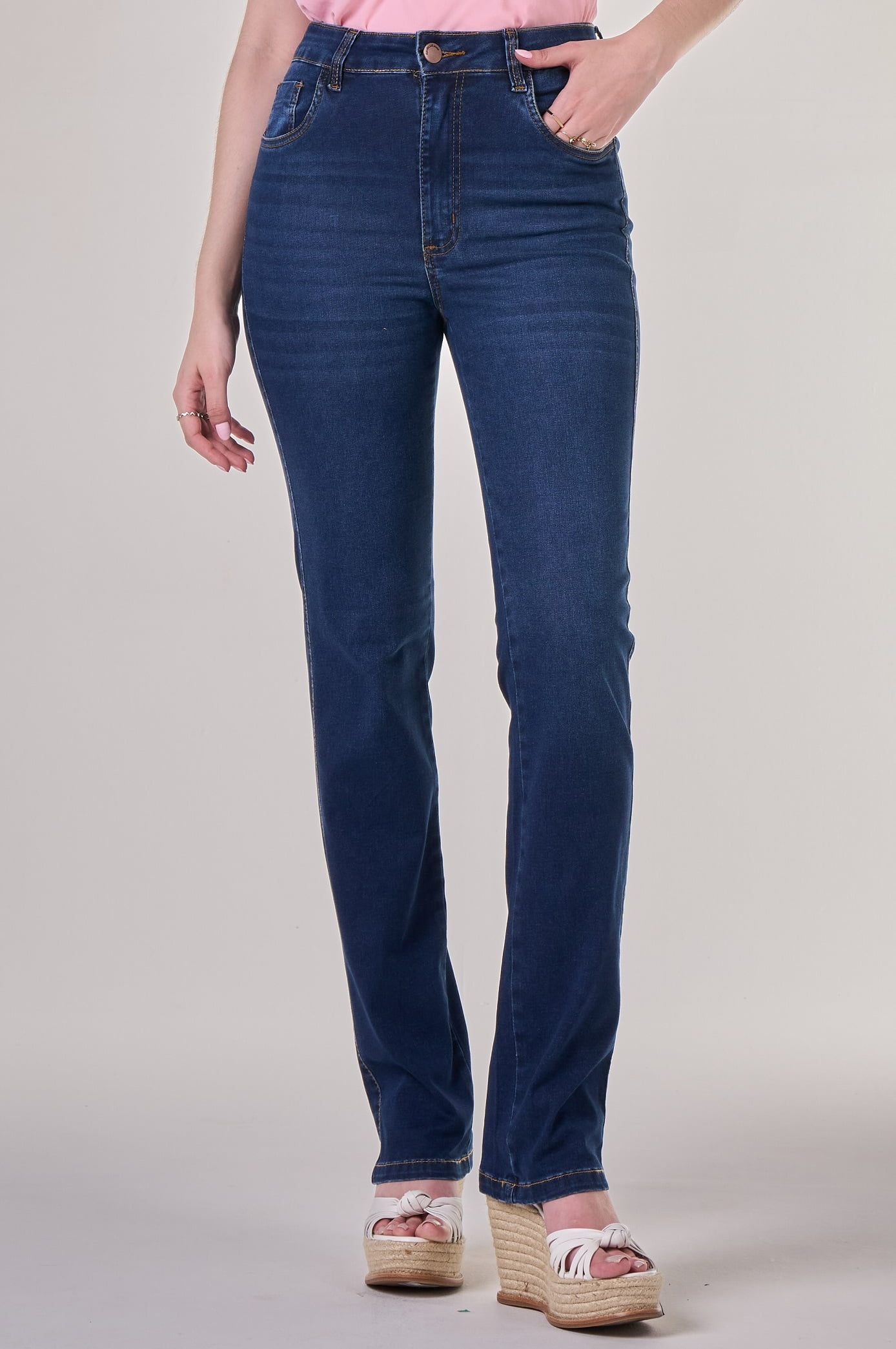 Calça Jeans Reta Azul Escuro F24041