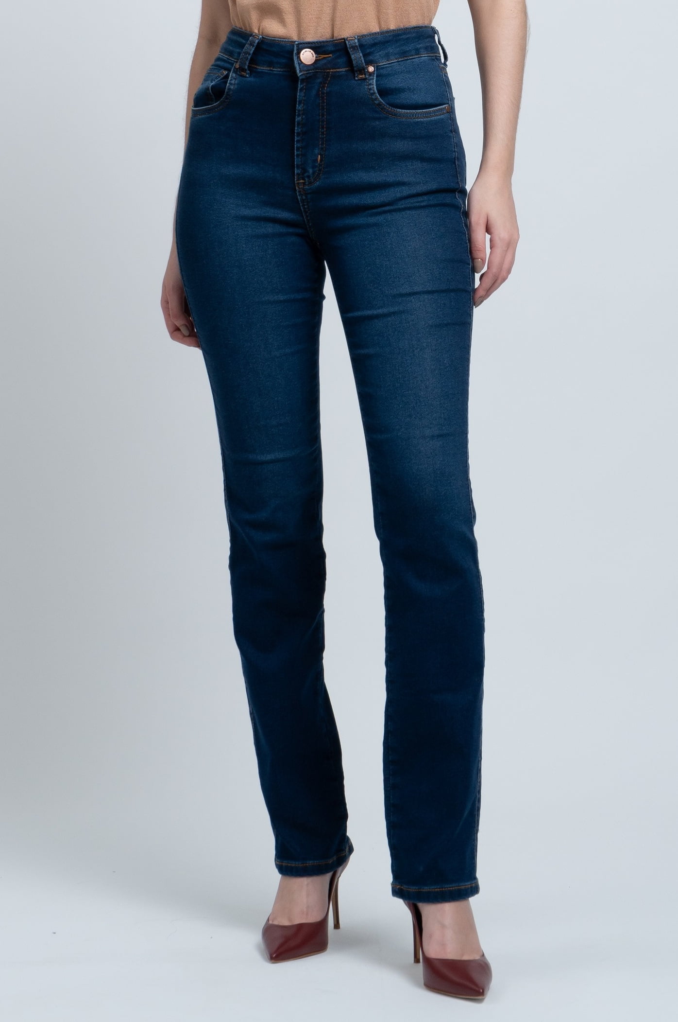 Calça Jeans Reta Feminina F24028