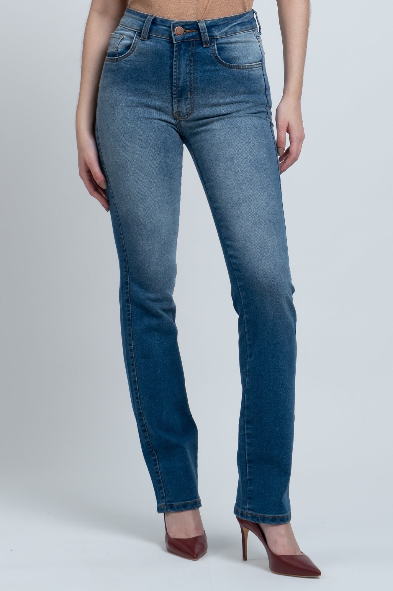 Calça Jeans Reta Feminina F24031