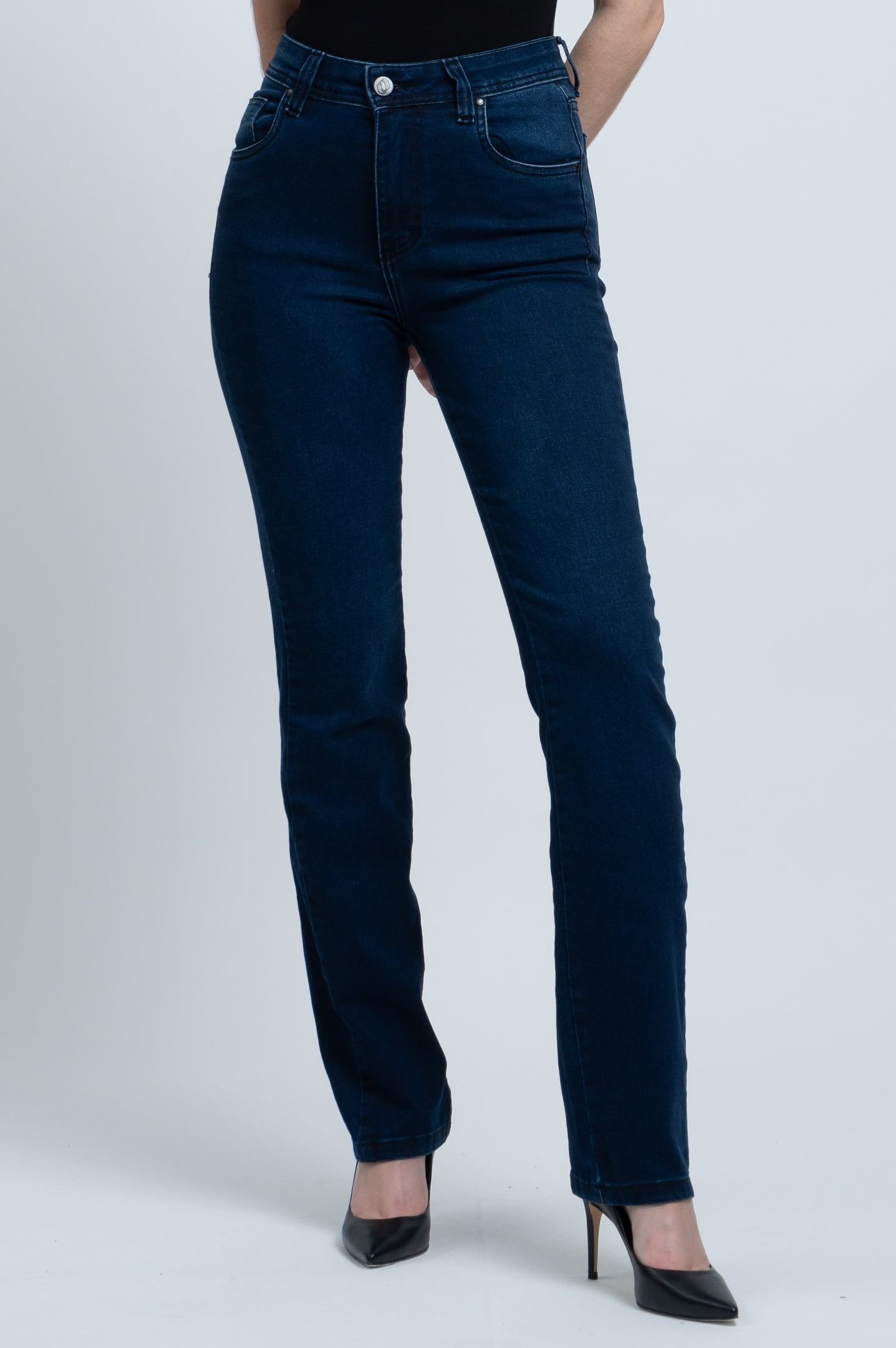 Calça Jeans Reta Feminina F24036