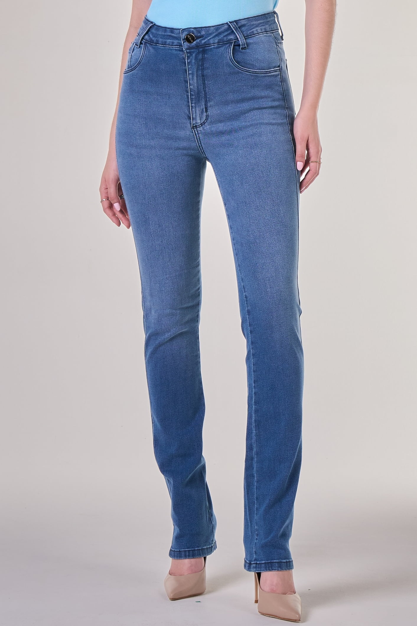 Calça Jeans Reta Feminina F24072