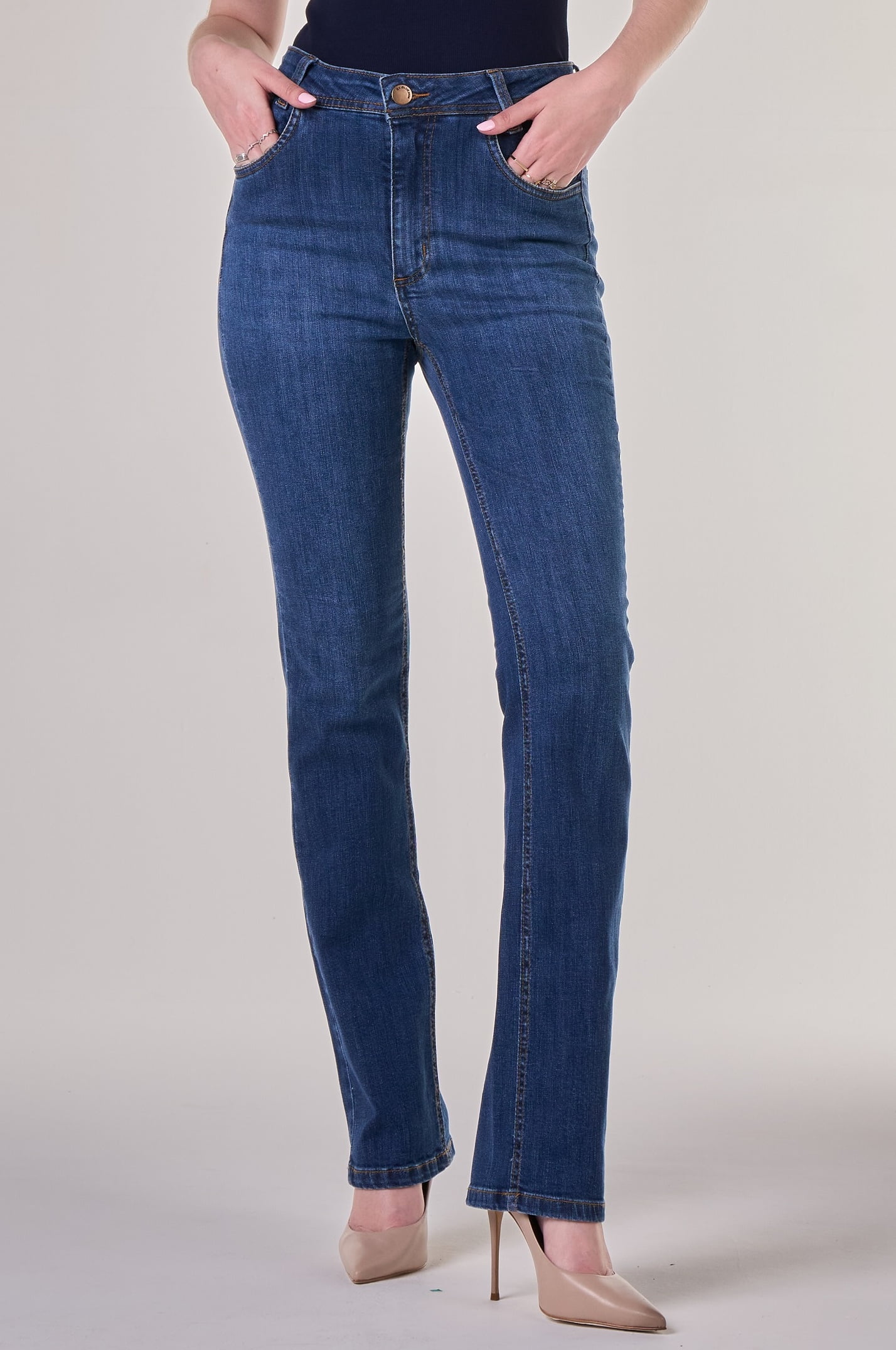 Calça Jeans Reta Feminina F24075