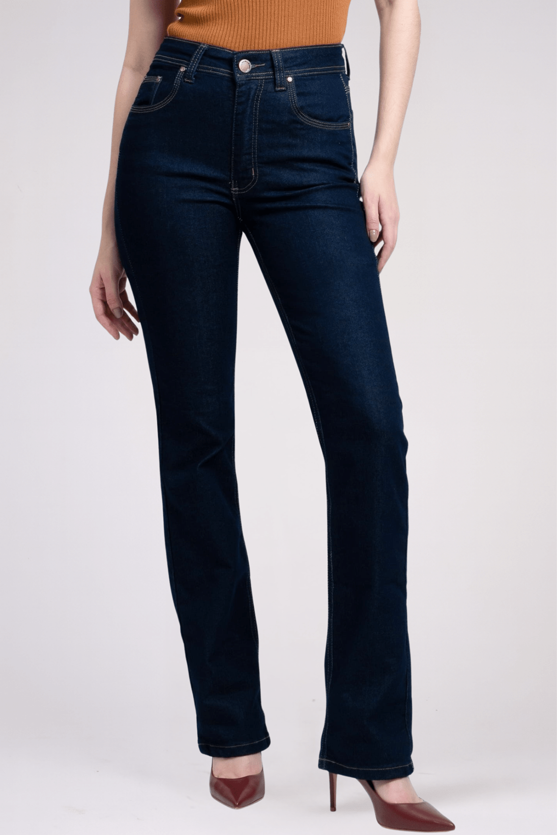 Calça Jeans Reta Feminina F2921