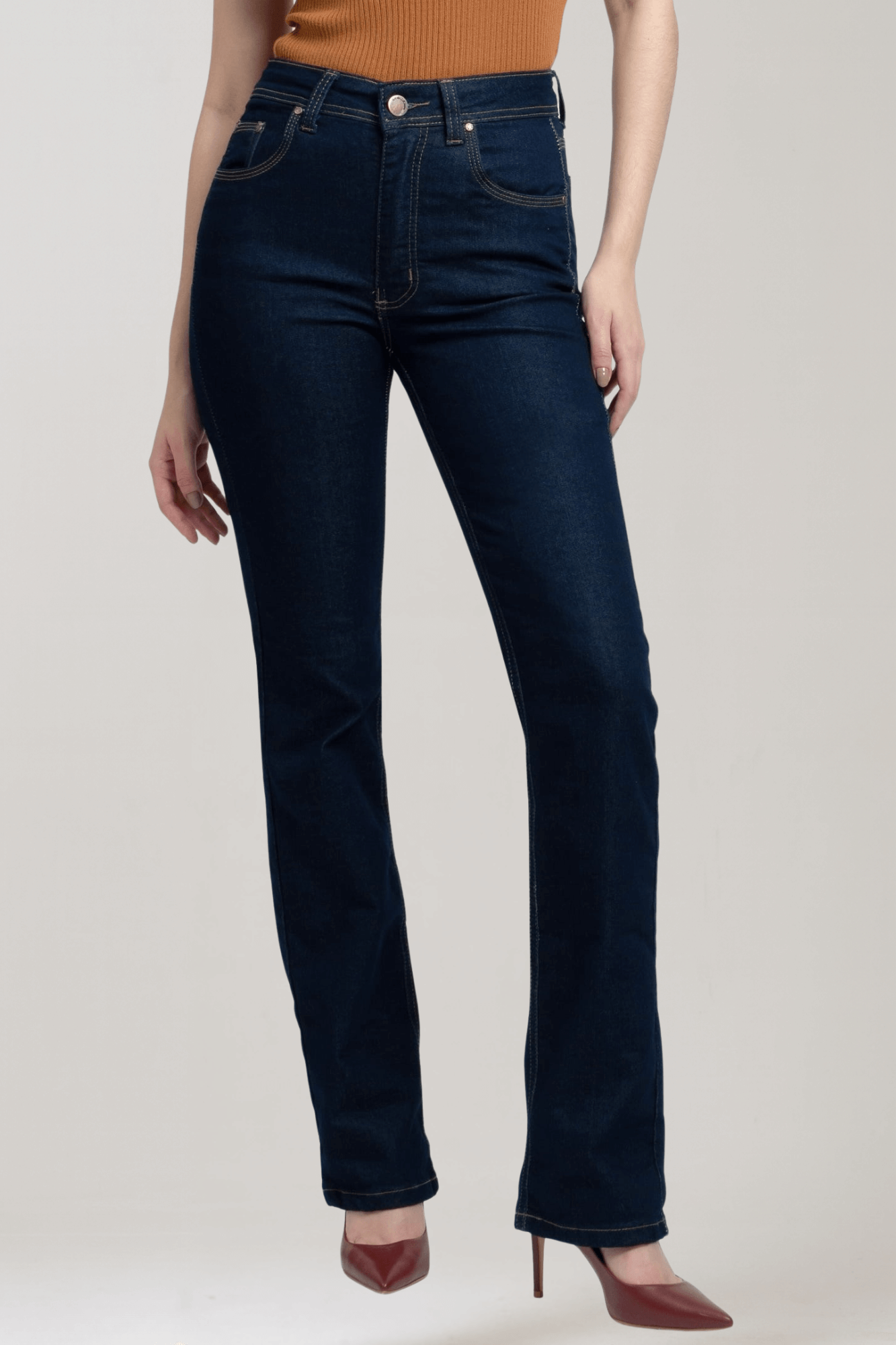 Calça Jeans Reta Feminina F2921