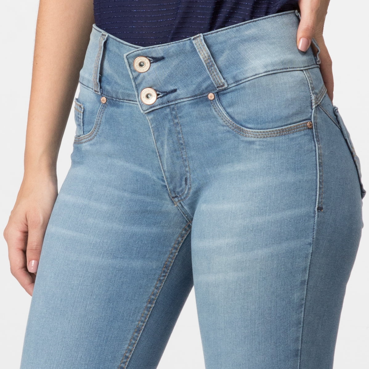 Calça Jeans Skinny Levanta Bumbum - Oxiblue Jeans