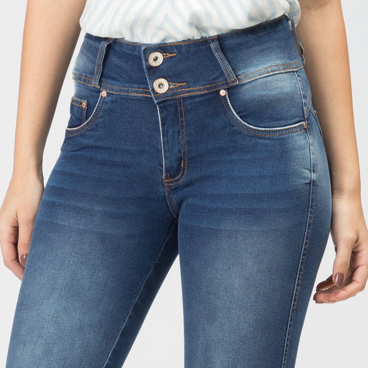 Calça Jeans Skinny Levanta Bumbum - Oxiblue Jeans
