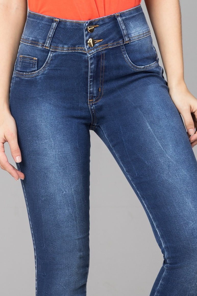 Calça Jeans Feminina Levanta Bumbum Skinny Cintura Alta Com Elastano -  Panuse