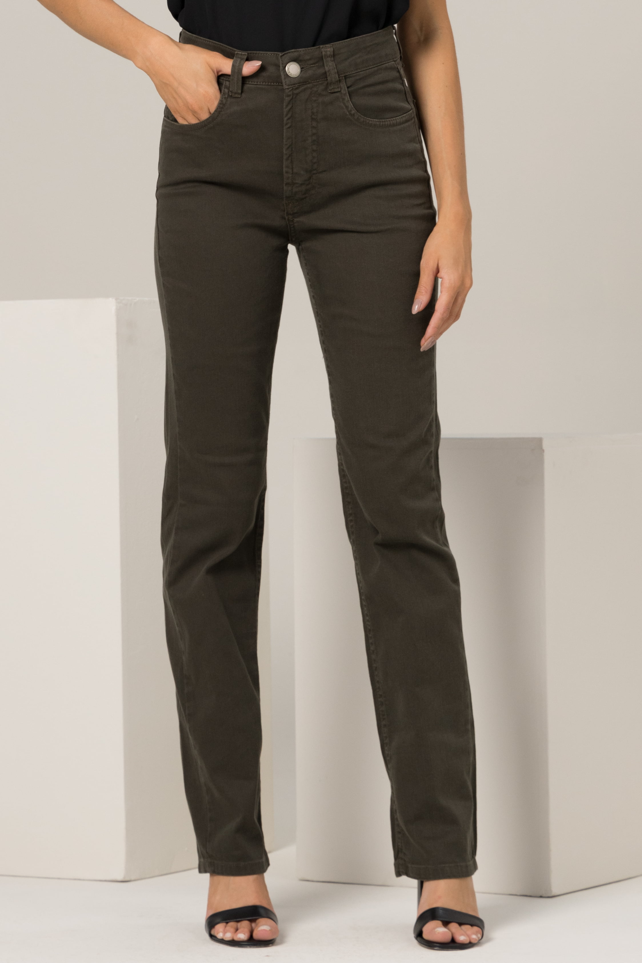 Calça Reta Verde Militar F2023103VM