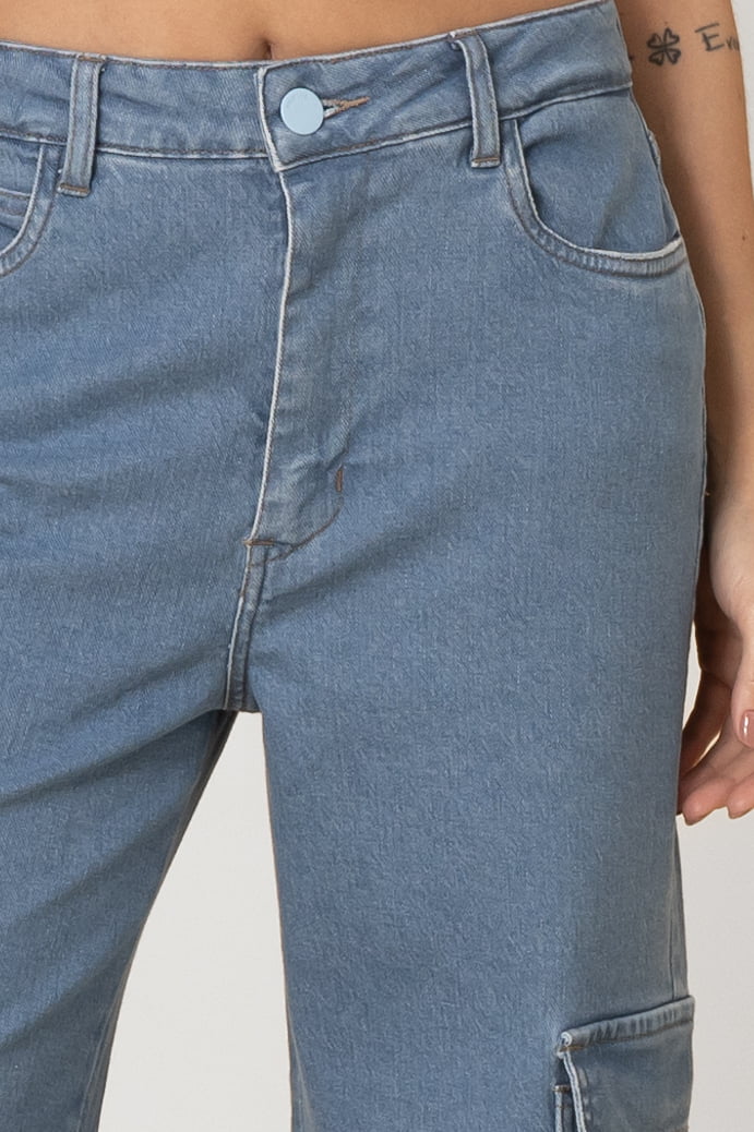 Calça Cargo Areia Feminina na Oxiblue Jeans