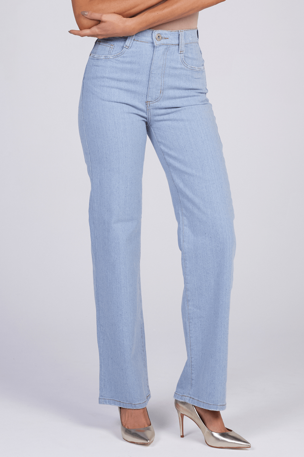 Calça Wide Leg Slim Jeans Claro F24900 - Oxiblue Jeans