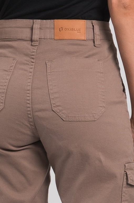 Calça Cargo Caqui Feminina na Oxiblue Jeans