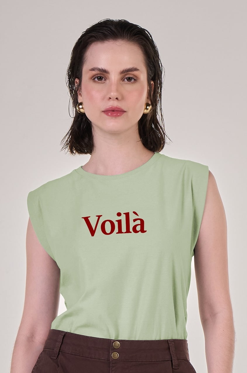 Regata Muscle Verde Malva C'est La Vie - Cópia (1)