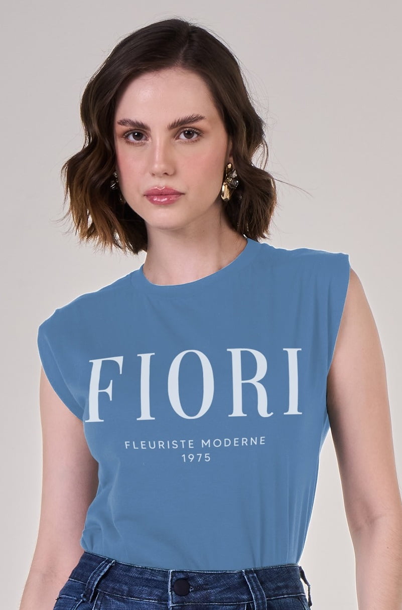 Regata Muscle Tee Azul Infinity Fioiri