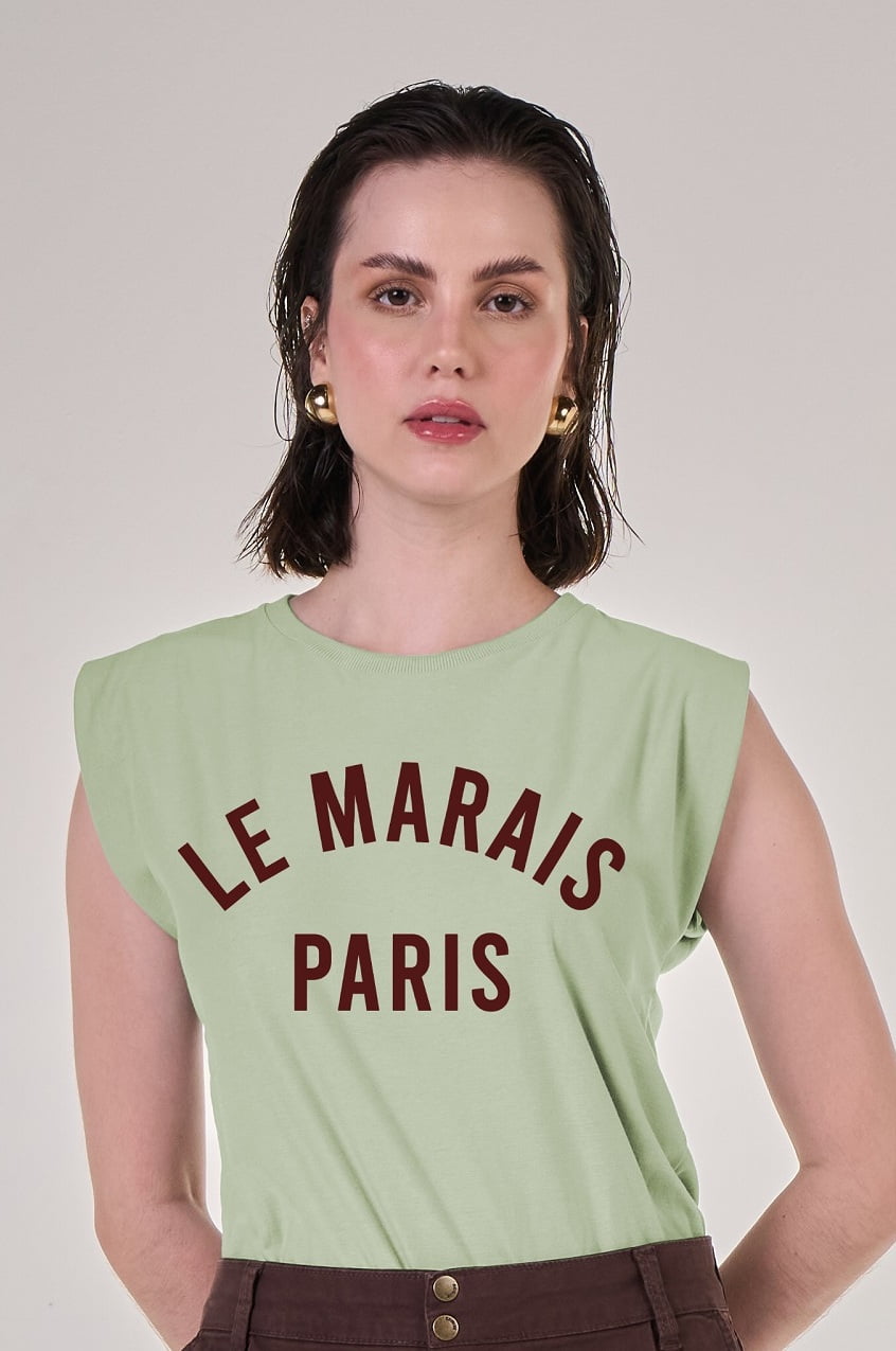 Regata Muscle Verde Malva Marais Paris