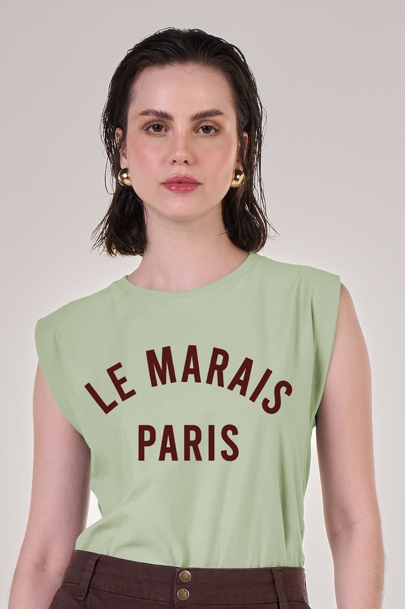 Regata Muscle Verde Malva Marais Paris