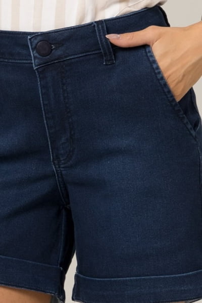 Bermuda Jeans Feminina Escura F2023166