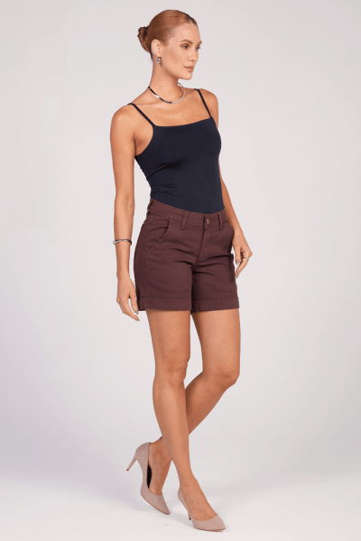 Bermuda Marrom com Barra Italiana F2510