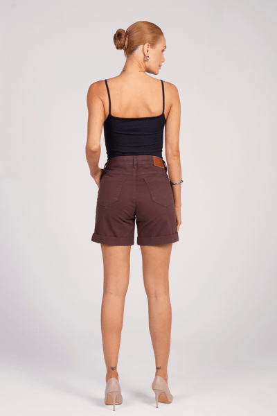 Bermuda Marrom com Barra Italiana F2510