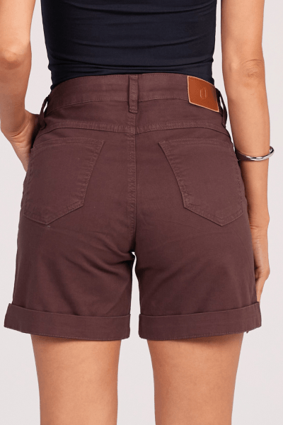 Bermuda Marrom com Barra Italiana F2510