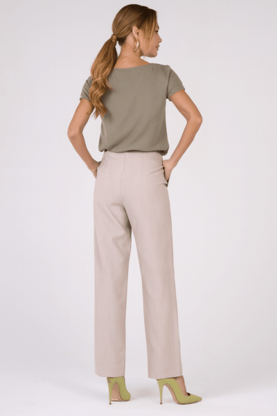 Calça Alfaiataria Reta Bege ALF1001BG