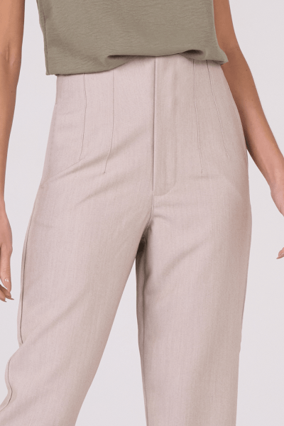 Calça Alfaiataria Reta Bege ALF1001BG