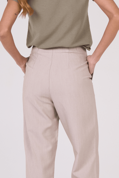 Calça Alfaiataria Reta Bege ALF1001BG