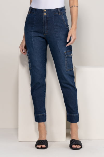 Calça Cargo Feminina Skinny Jeans F2866