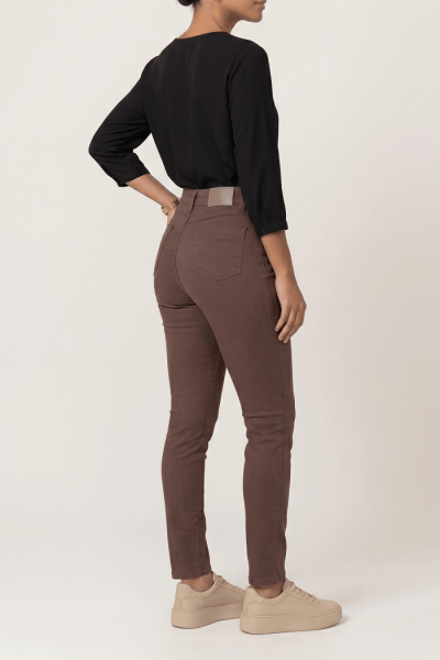 Calça De Sarja Marrom Skinny F2509MR