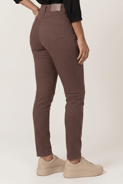 Calça De Sarja Marrom Skinny F2509MR